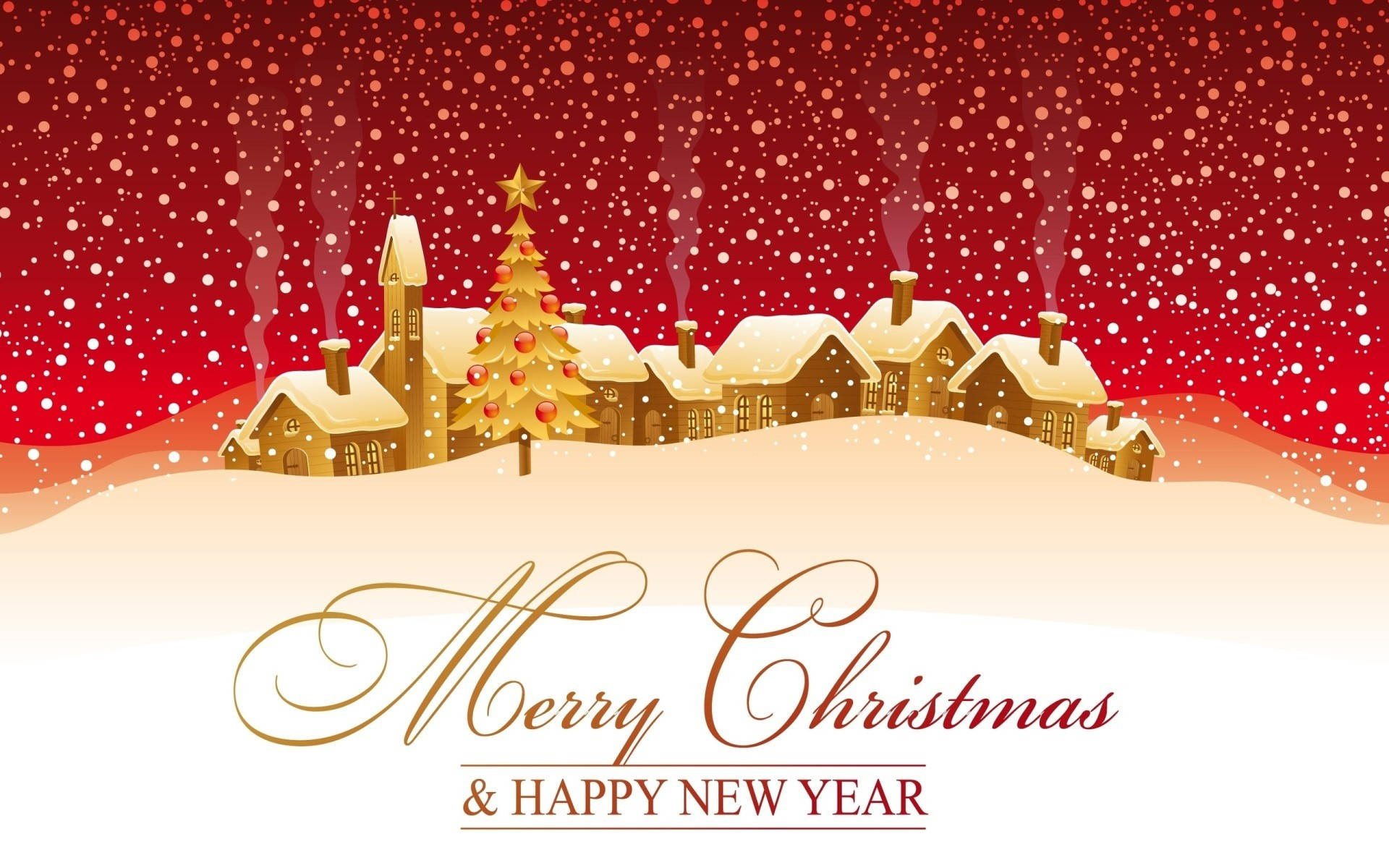 Beautiful Christmas And New Year Greeting Background