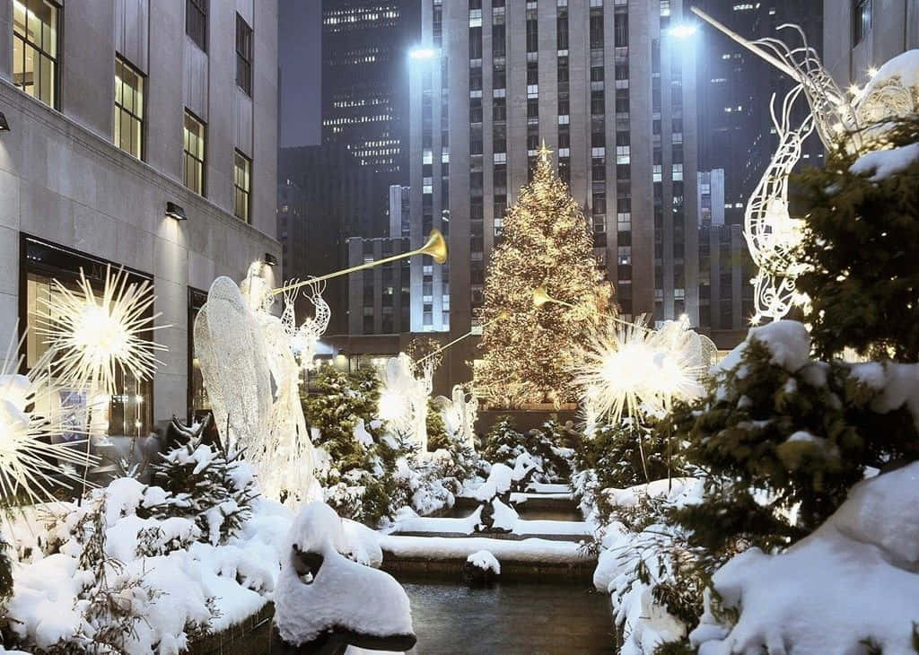 Beautiful Christmas Desktop Snow Background