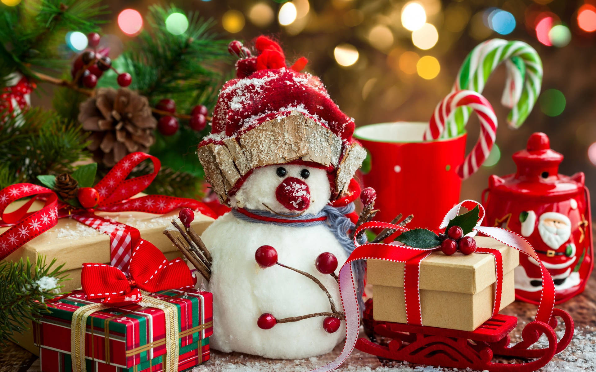Beautiful Christmas Snowman Table Ornament