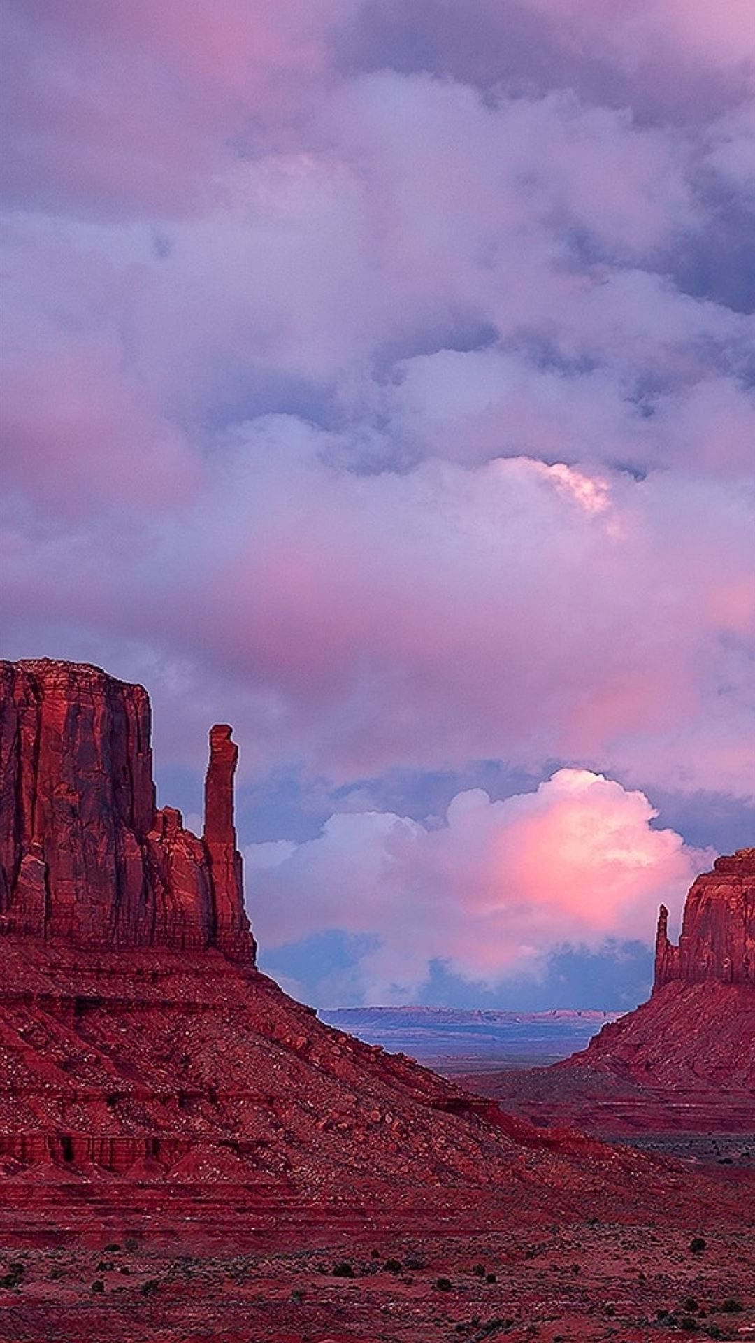 Beautiful Clouds At Monument Valley Background