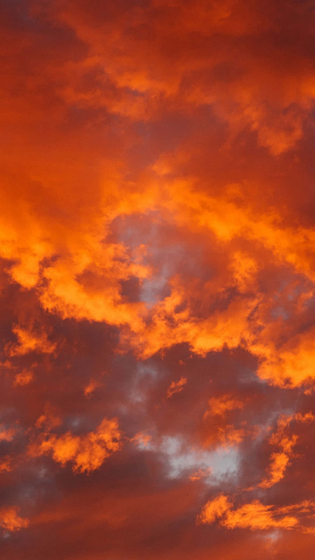 Beautiful Clouds Orange Aesthetic Phone Background