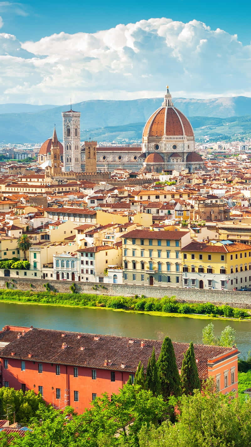 Beautiful Colors Florence Cathedral Italy Background