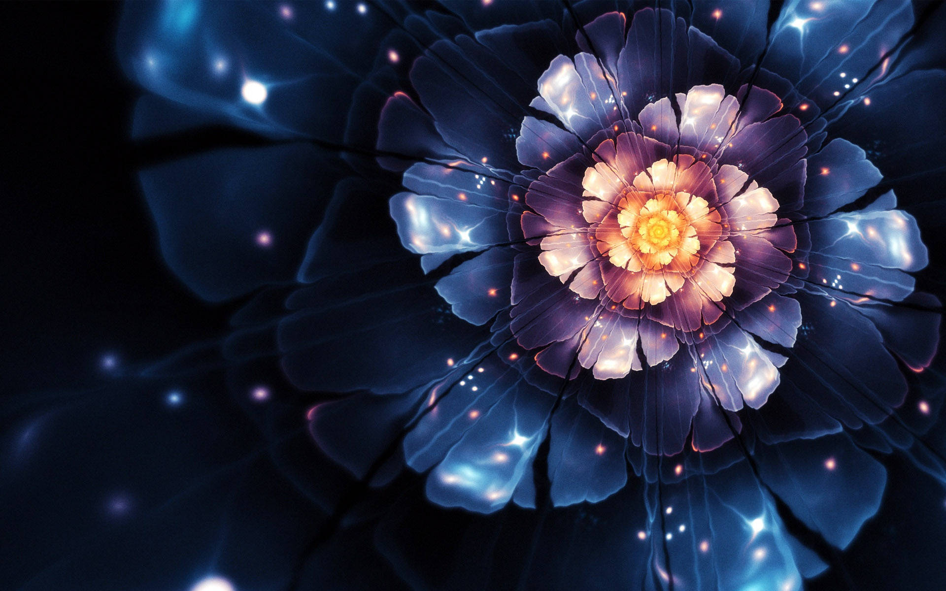 Beautiful Cool Glowing Flower Background