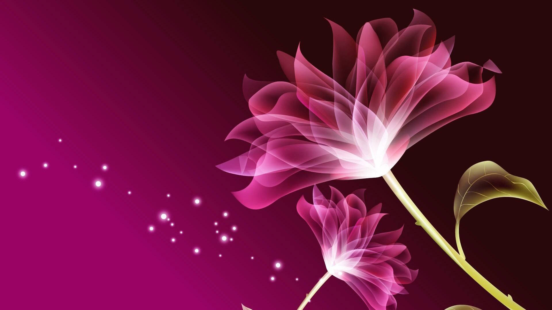 Beautiful Cool Pink Flowers Background