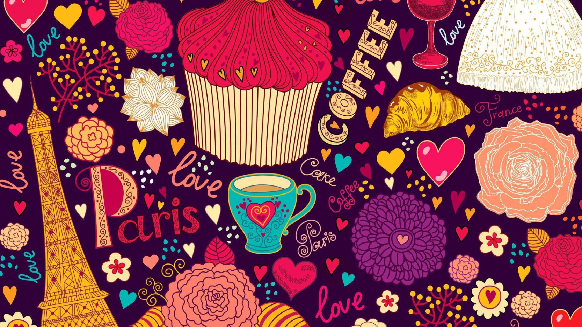 Beautiful Cute Cafe Poster Background