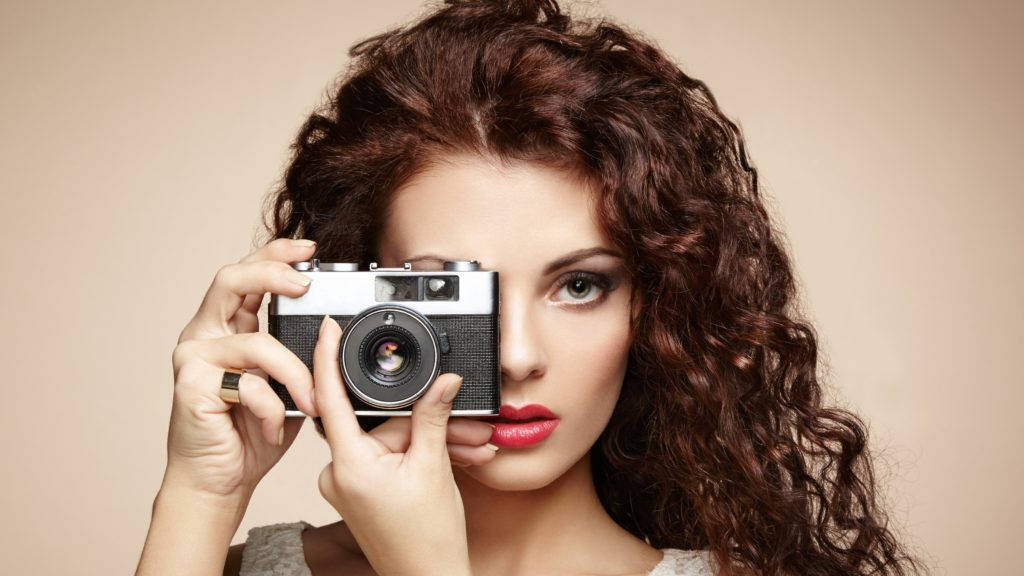 Beautiful Cute Photographer Background