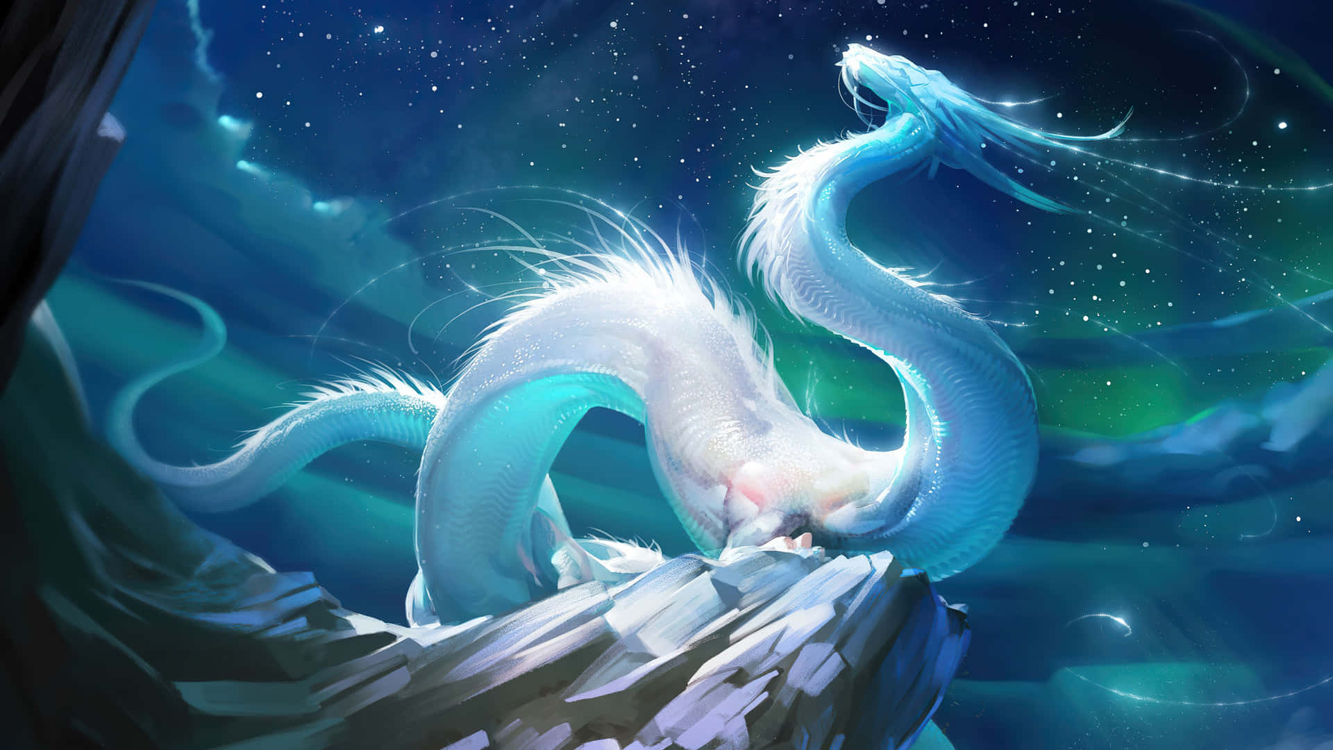 Beautiful Dragon Under The Moonlight