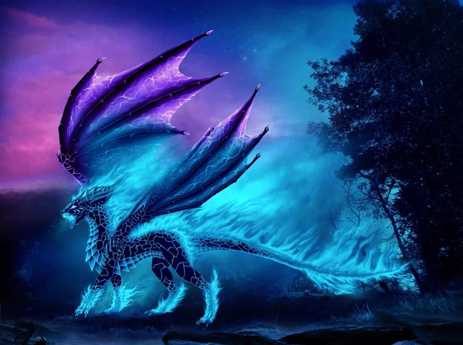 Beautiful Dragon With Blue Hue