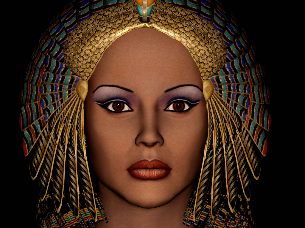 Beautiful Face Of Cleopatra Background