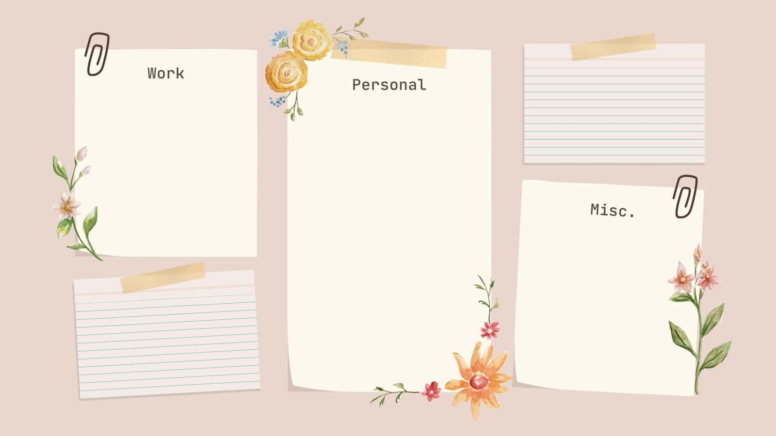 Beautiful Floral Themed Desktop Organizer