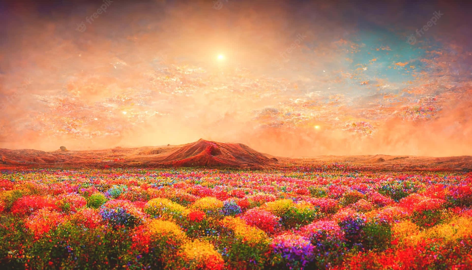 Beautiful Flowers Amazing Garden Background