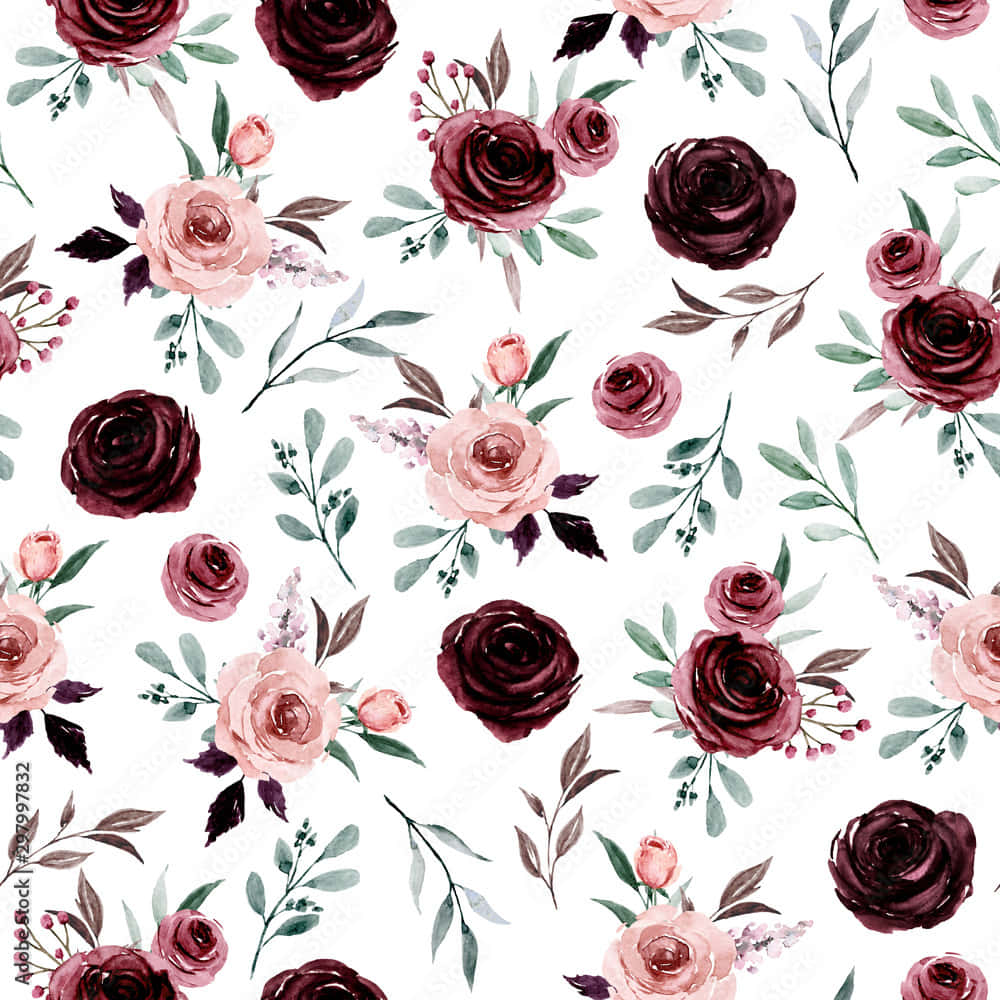 Beautiful Fragrant Burgundy Flower Blooming In A Vibrant Landscape Background