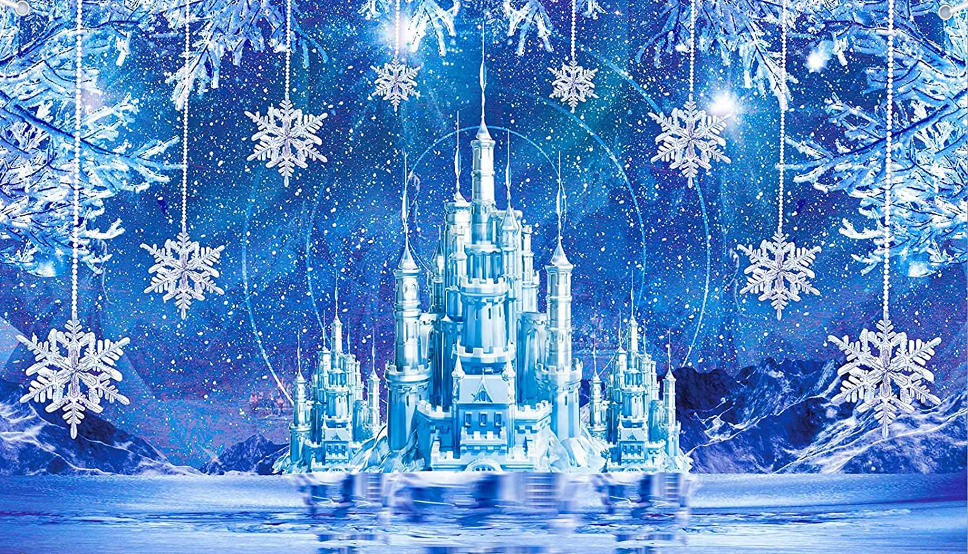 Beautiful Frozen Castle Art Background