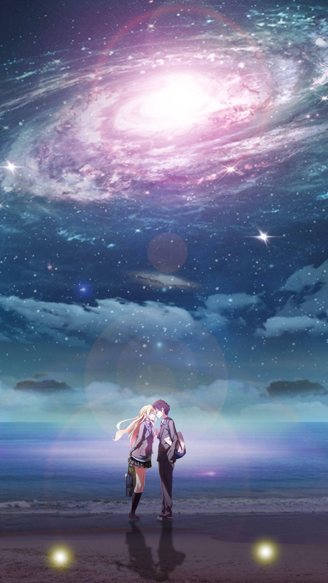 Beautiful Galaxy In Your Lie In April Hd Background