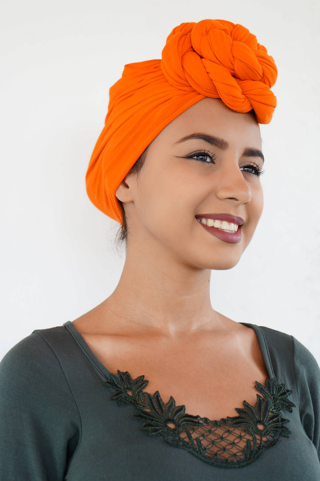 Beautiful Girls Wearing Headwrap Background