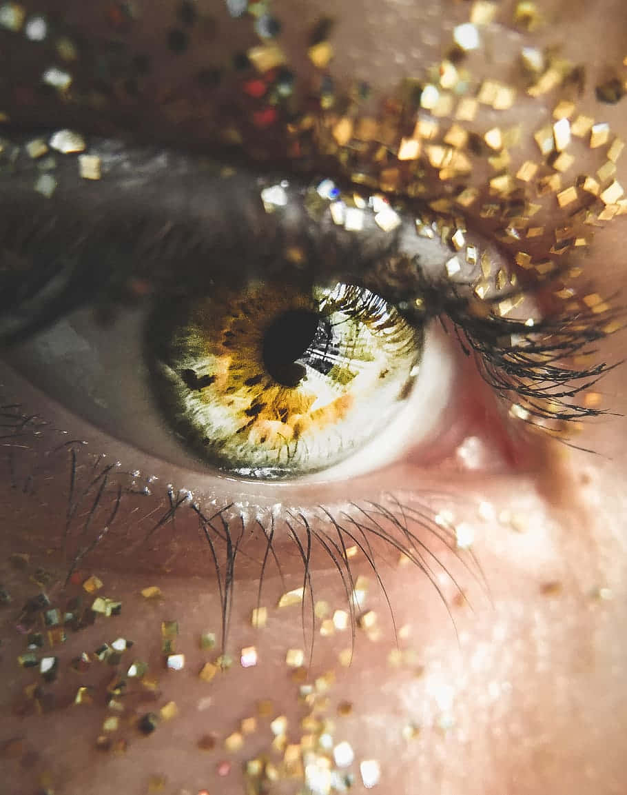 Beautiful Gold Eyelash Background