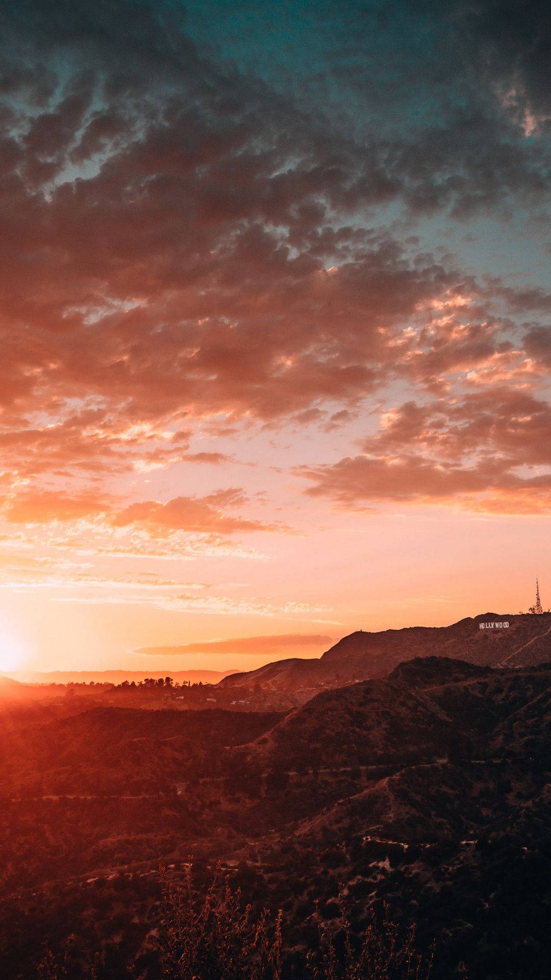 Beautiful Hollywood Sunrise Background