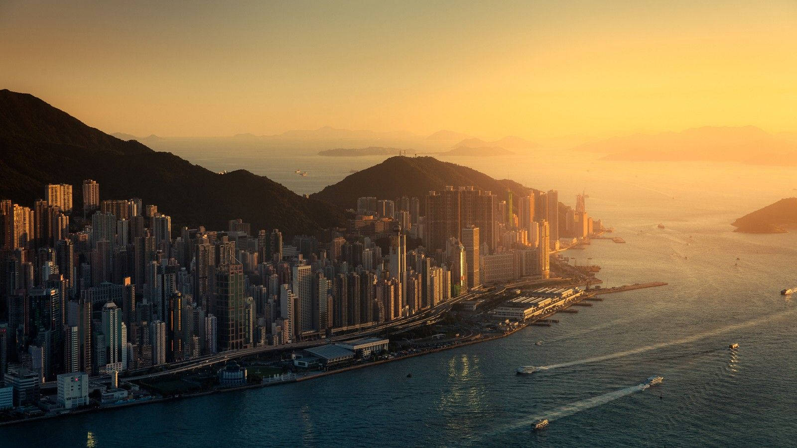 Beautiful Hong Kong Cityscape Background