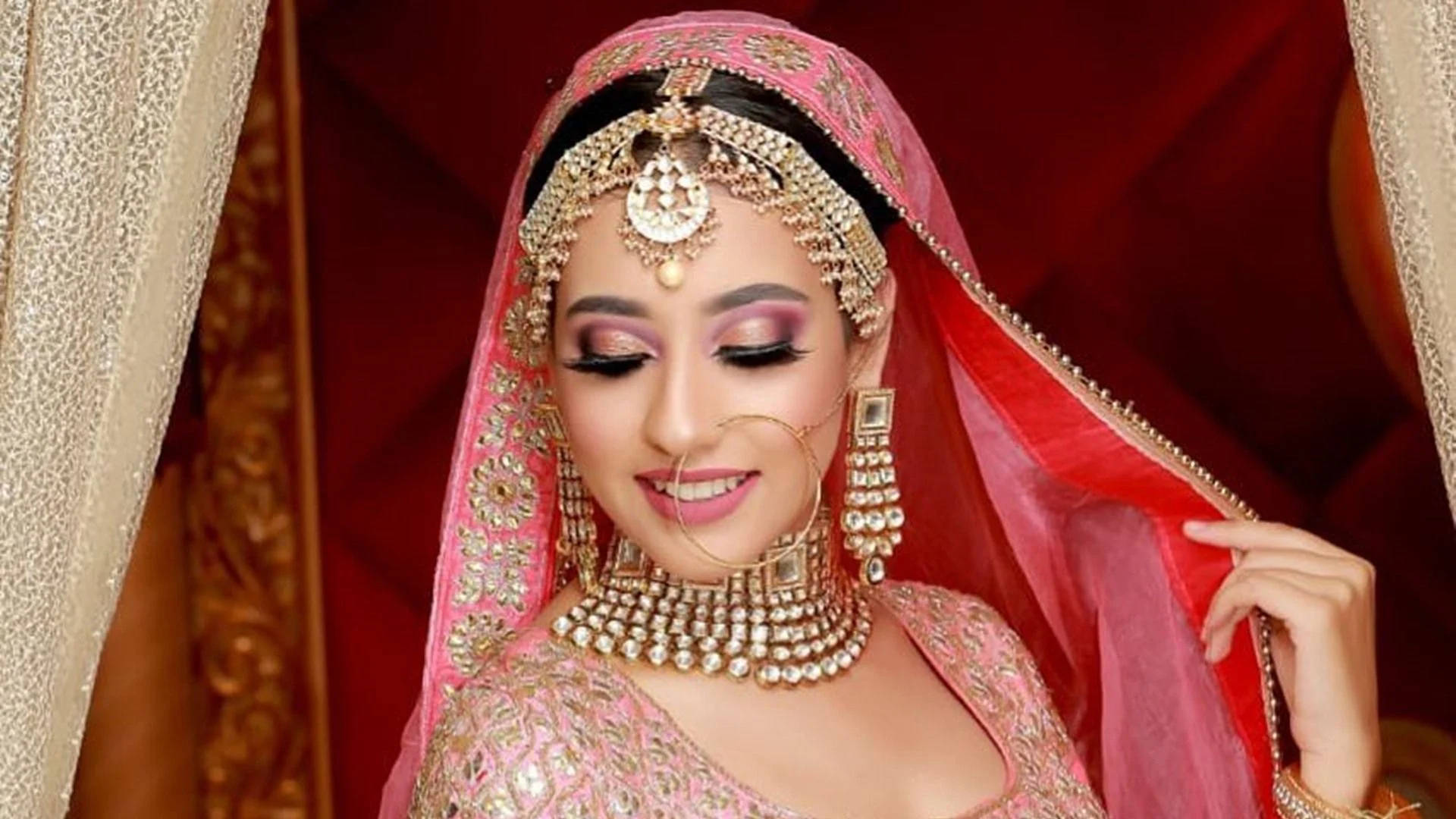 Beautiful Indian Bridal Makeup Background