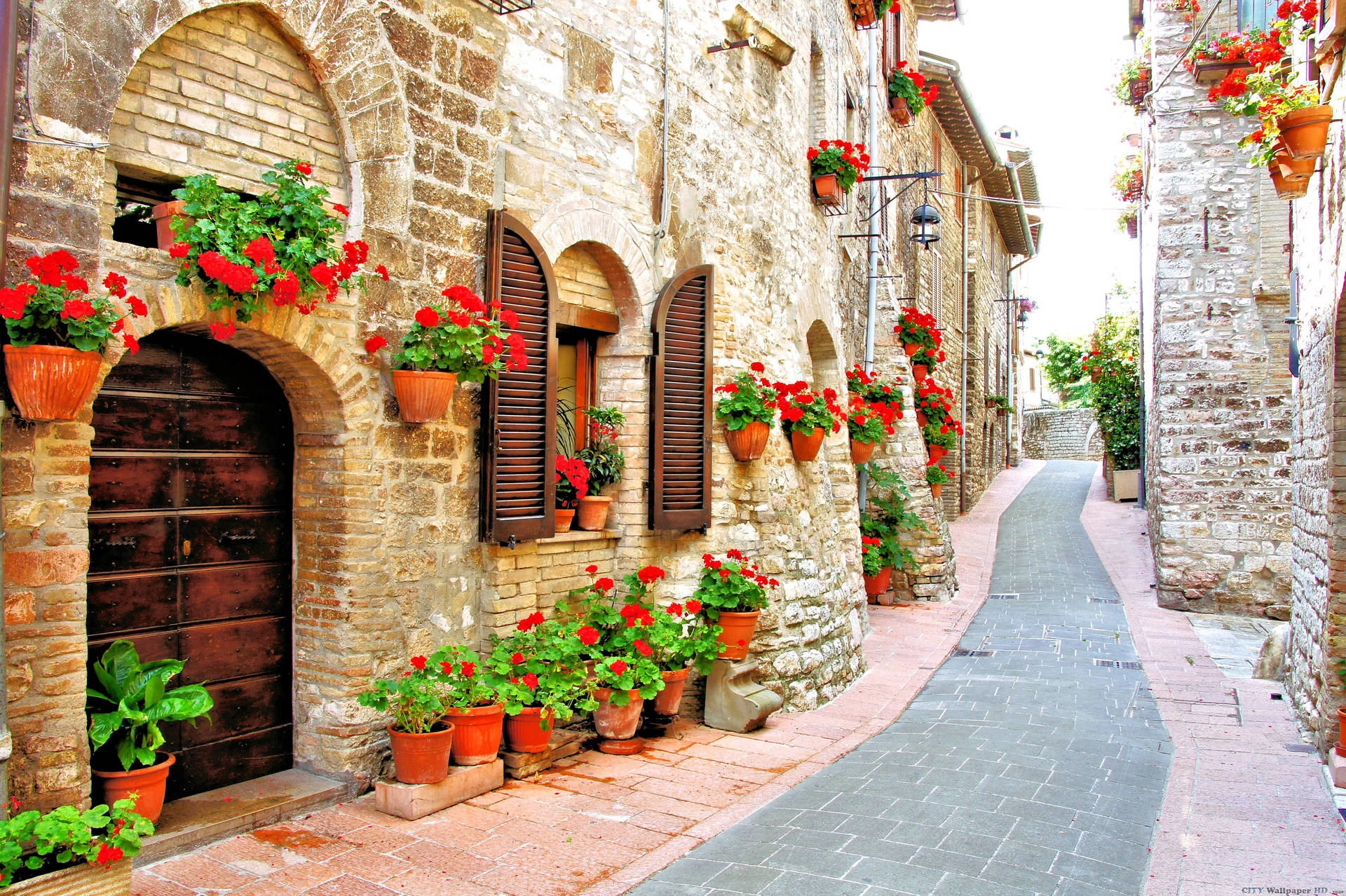 Beautiful Italy Walkways Background
