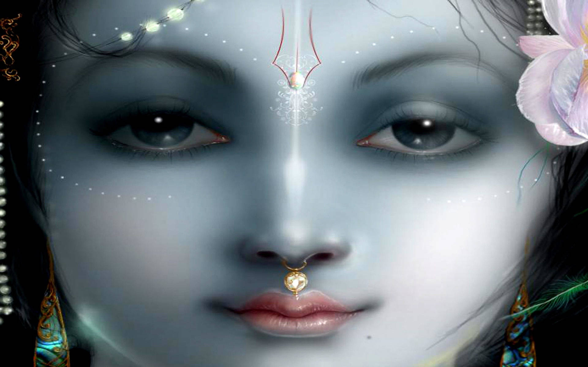 Beautiful Krishna 3d Art Background