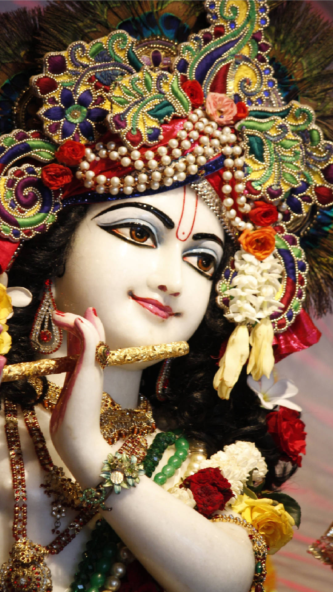 Beautiful Krishna Jayanthi Figurine Background