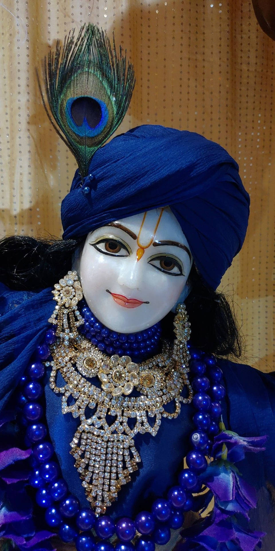 Beautiful Krishna Royal Blue Aesthetic
