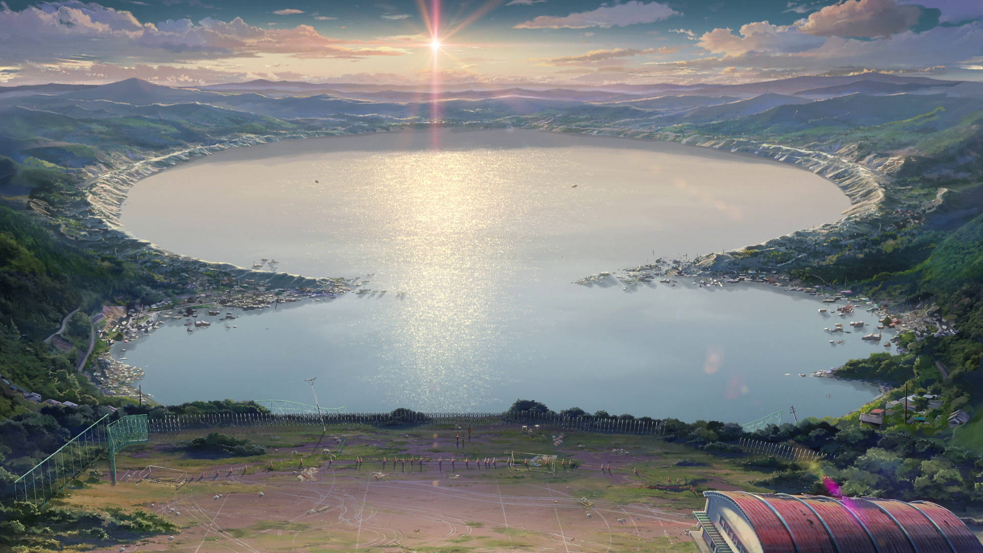 Beautiful Lake From Your Name 4k Background