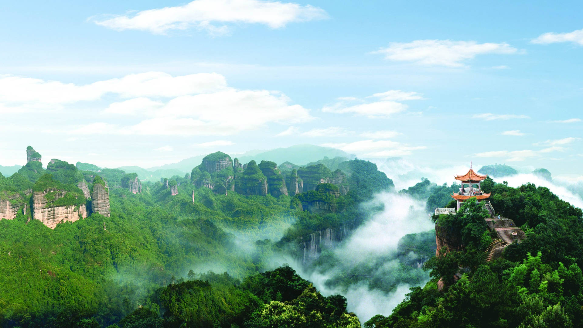 Beautiful Landscape Danxia Mountain Background