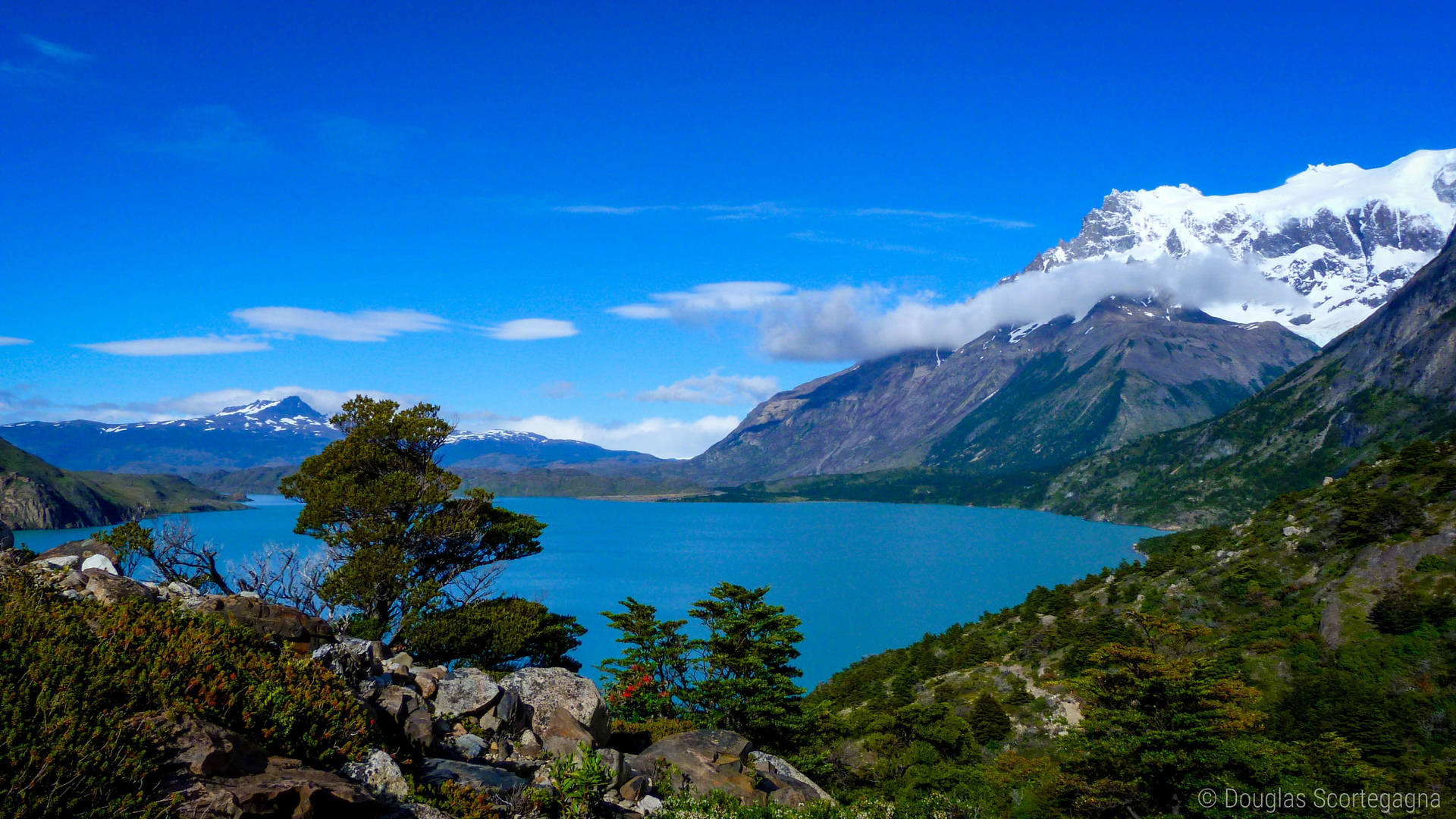 Beautiful Landscape Hidden Lake Background