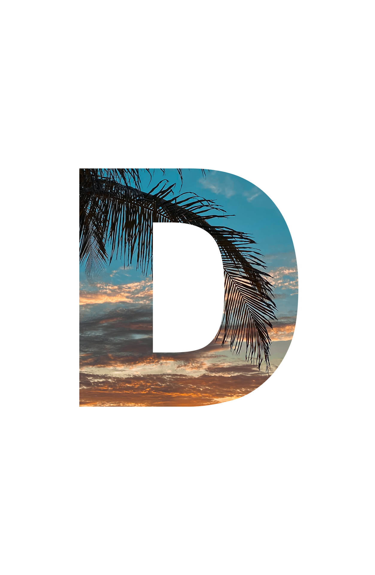 Beautiful Letter D-shaped Picture Background