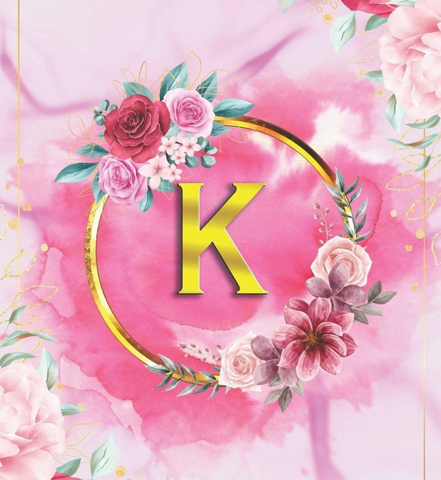 Beautiful Letter K Monogram Background