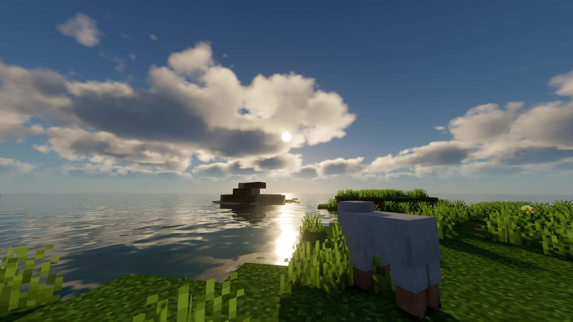 Beautiful Lush Grass In The Minecraft World Background