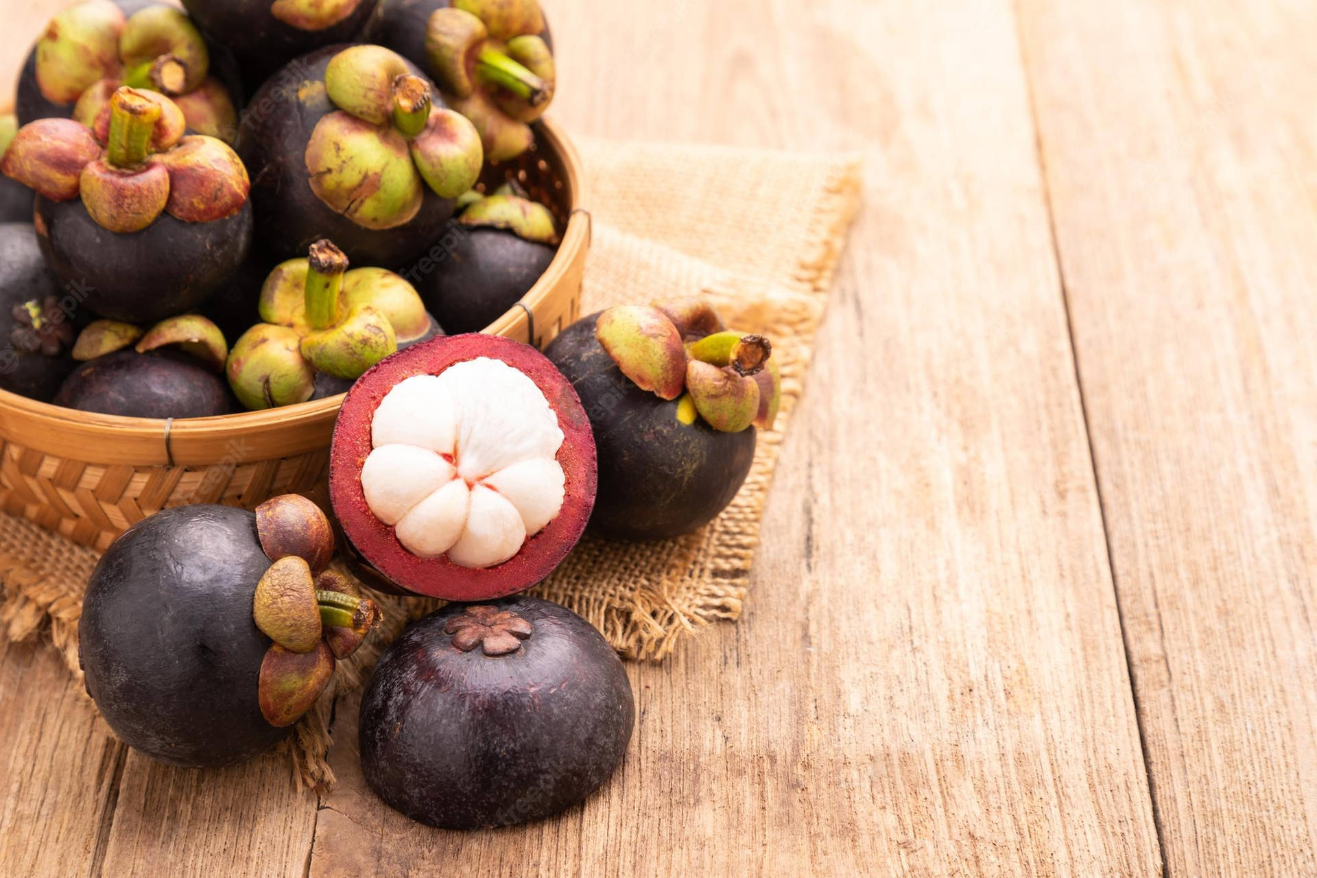 Beautiful Mangosteen Fruit Background