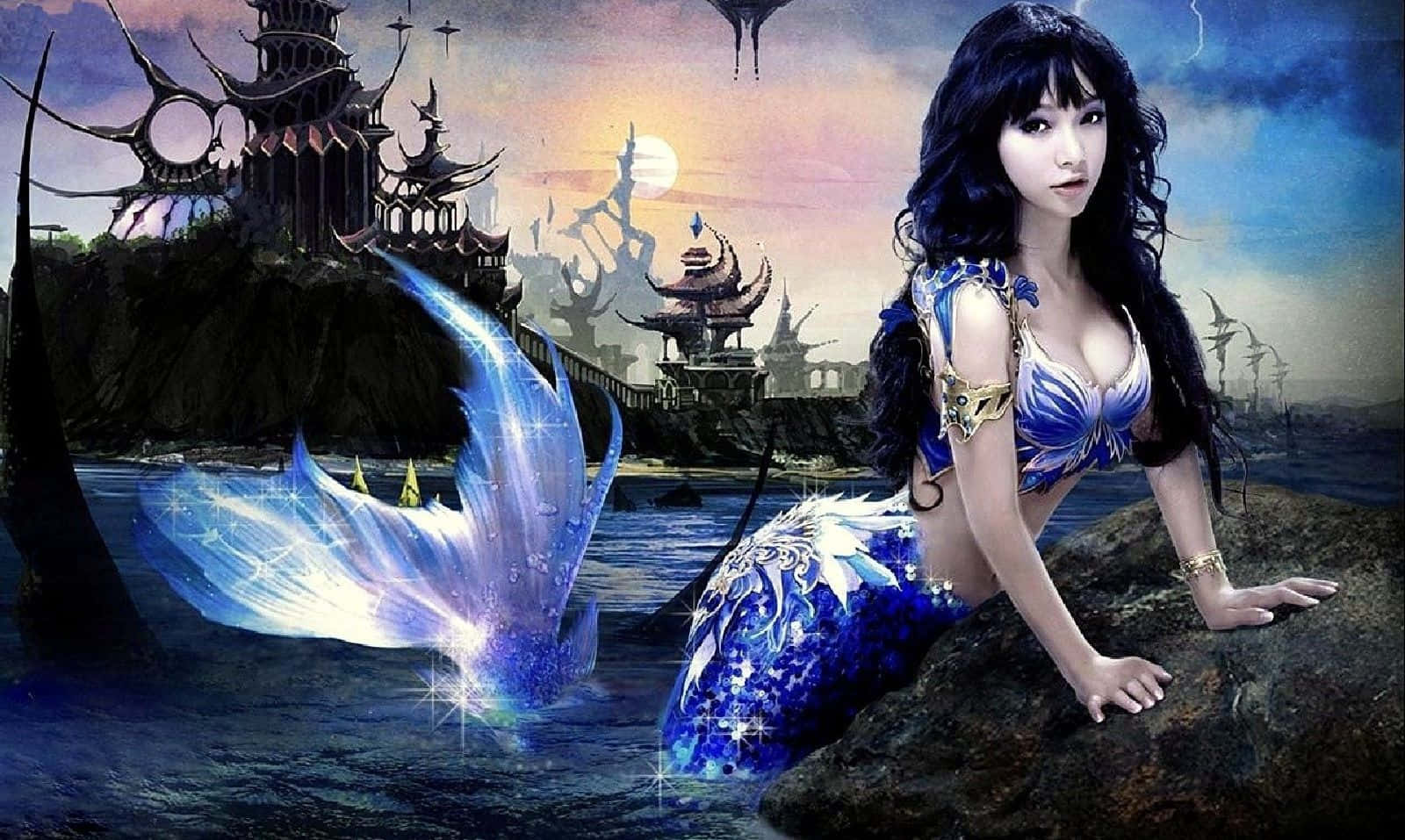 Beautiful Mermaid Warrior