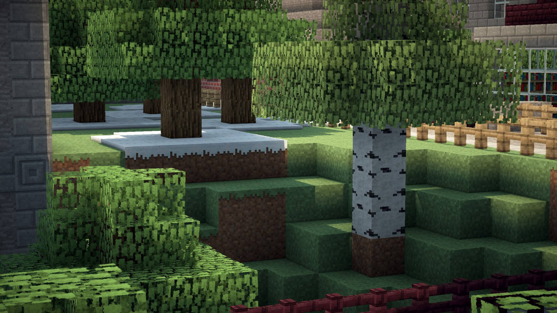 Beautiful Minecraft Trees Background