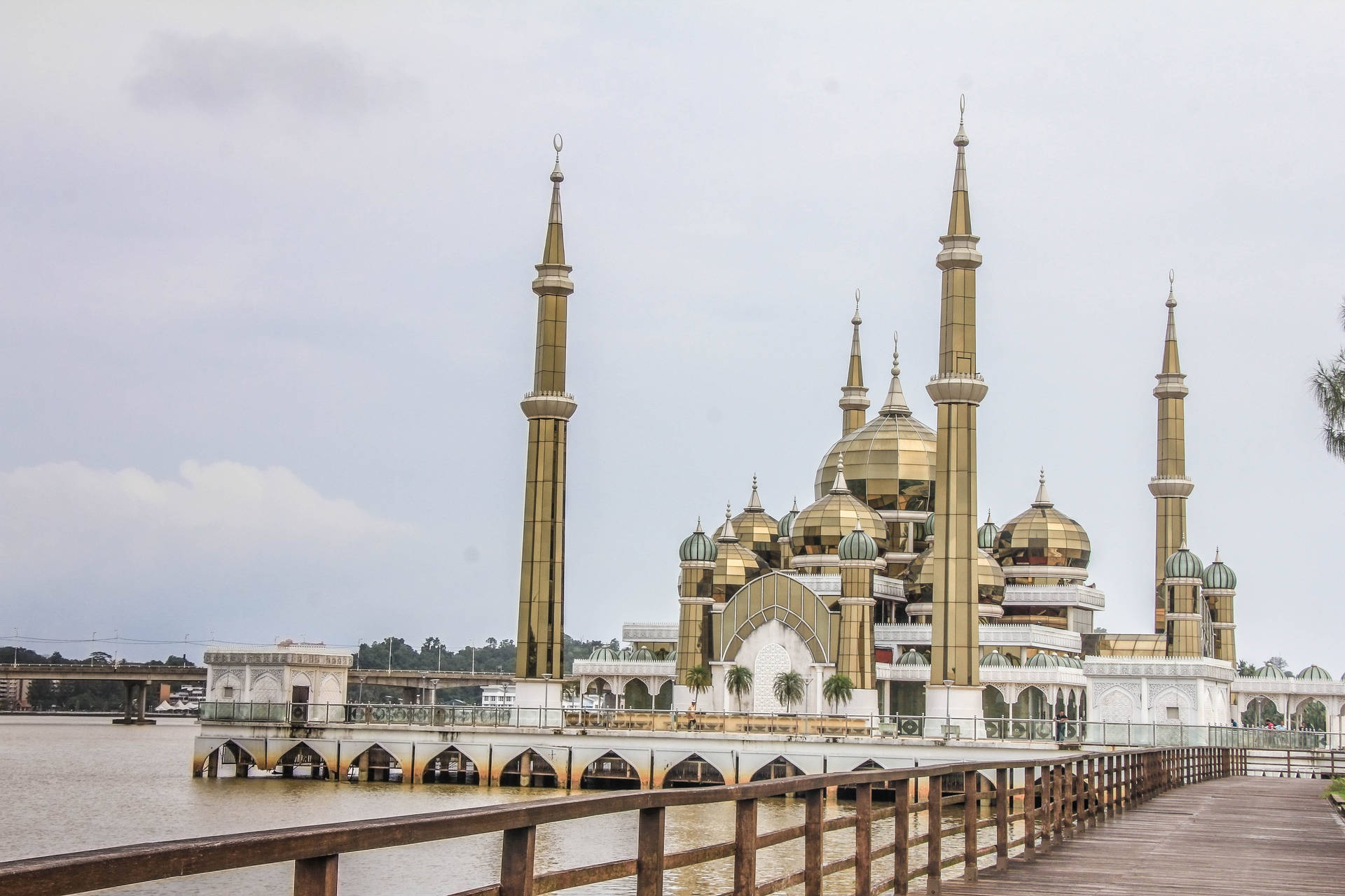 Beautiful Mosque Crystal Background