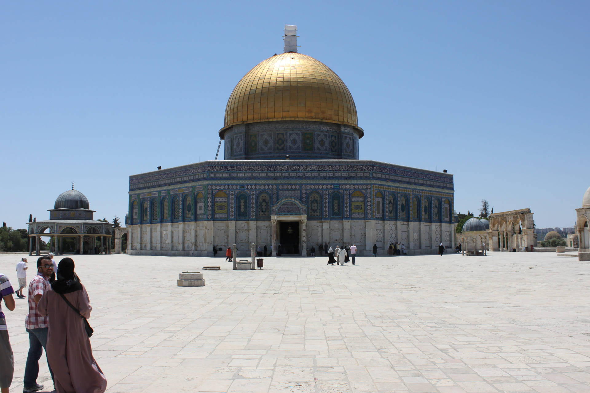 Beautiful Mosque Golden Dome Background