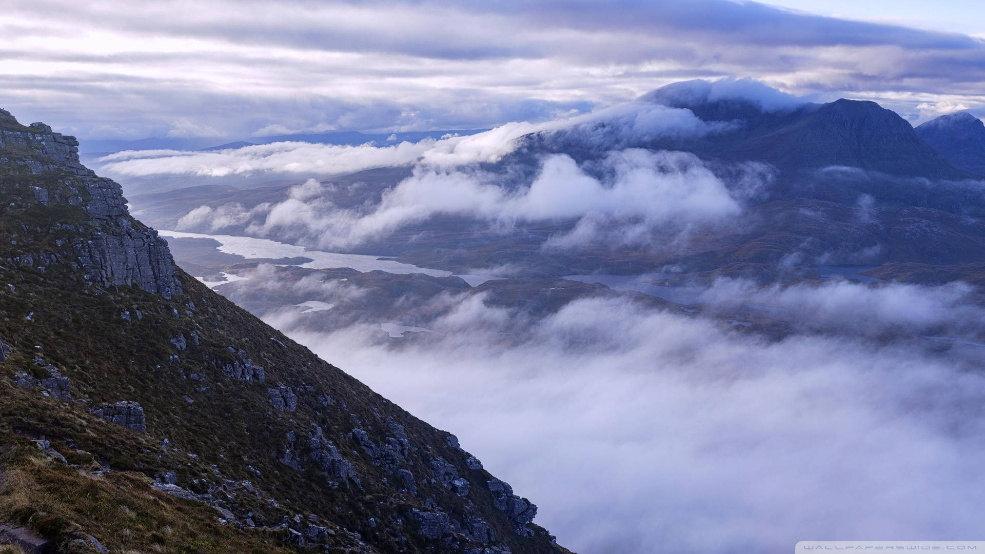 Beautiful Mountain View Sea Of Clouds Desktop Background