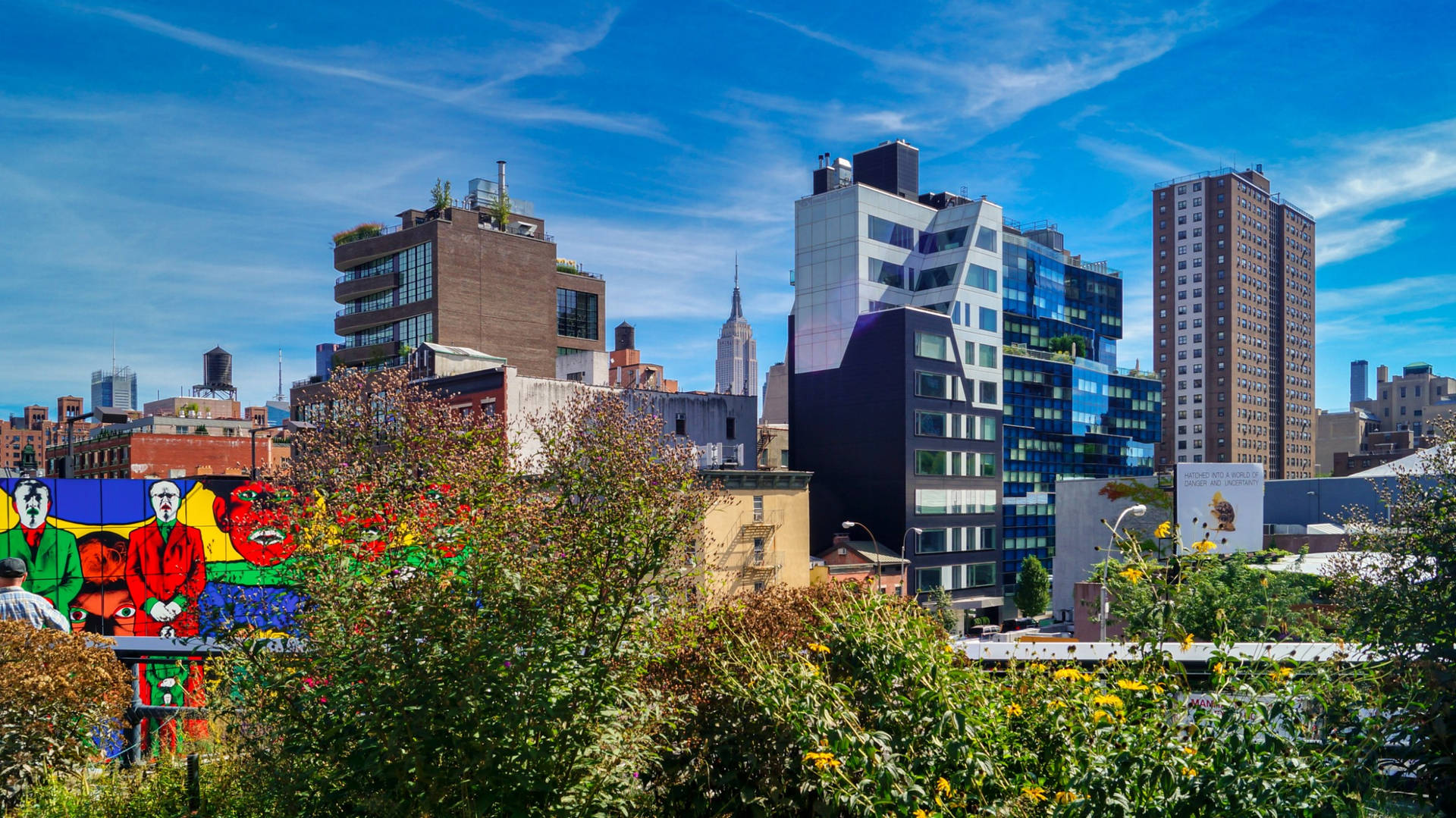 Beautiful Mural In The High Line Background