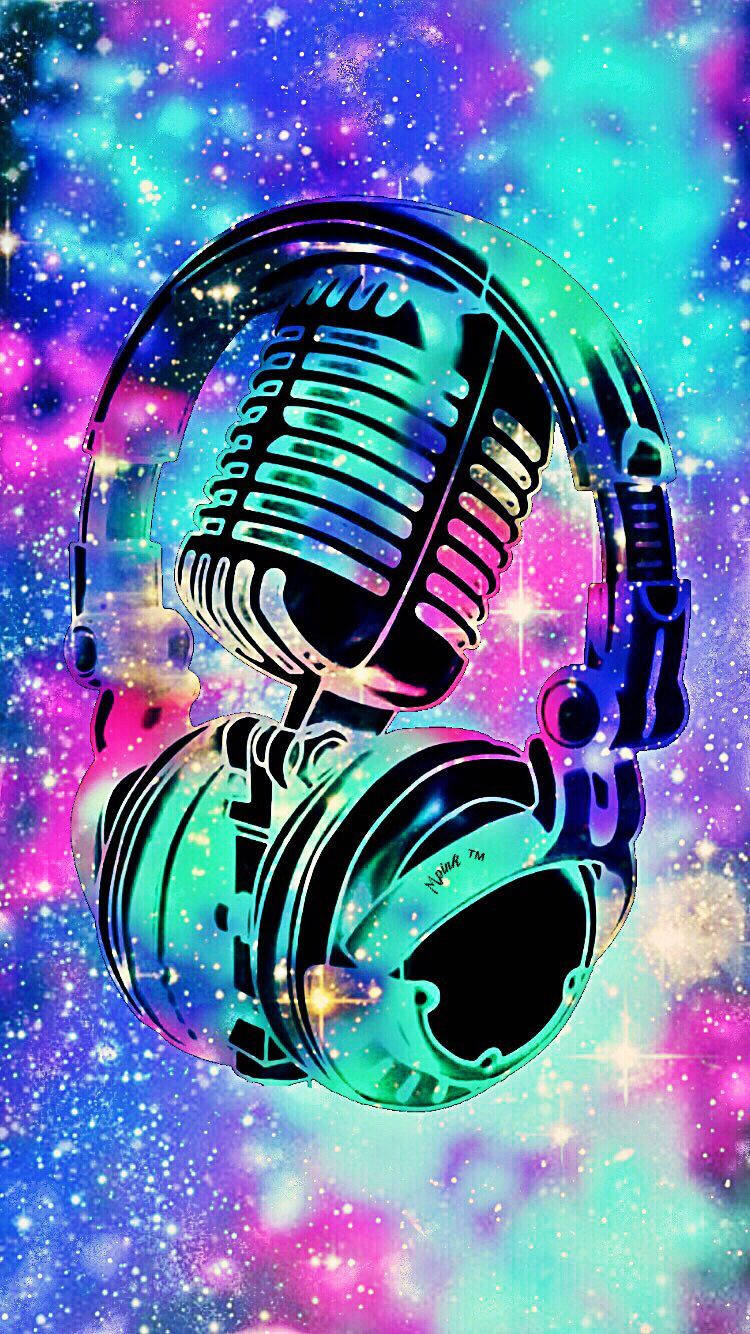 Beautiful Music Microphone And Headset Background