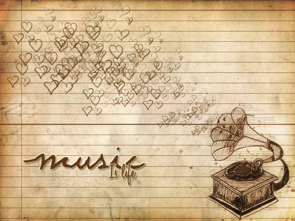 Beautiful Music Phonograph Background