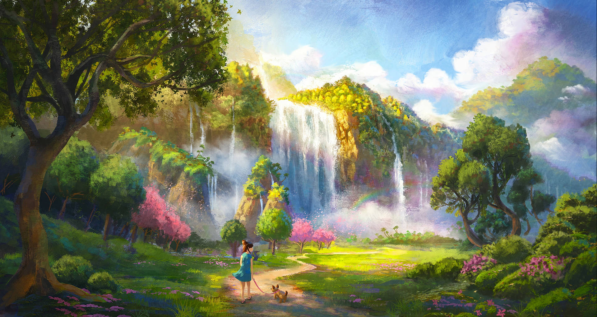 Beautiful Nature Art Drawing Background