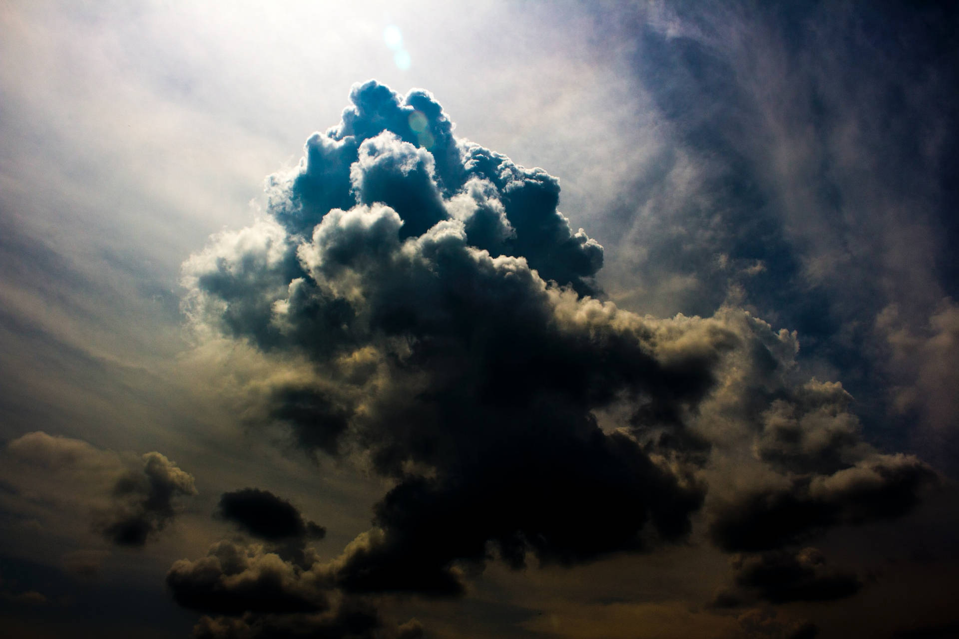 Beautiful Nature Dark Thick Clouds Background