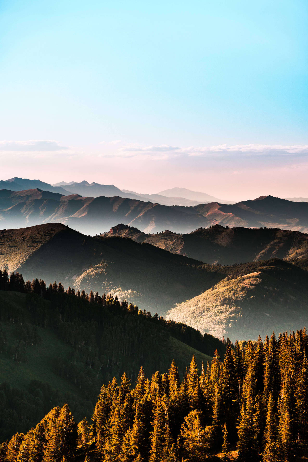 Beautiful Nature Photography Forested Mountains Background