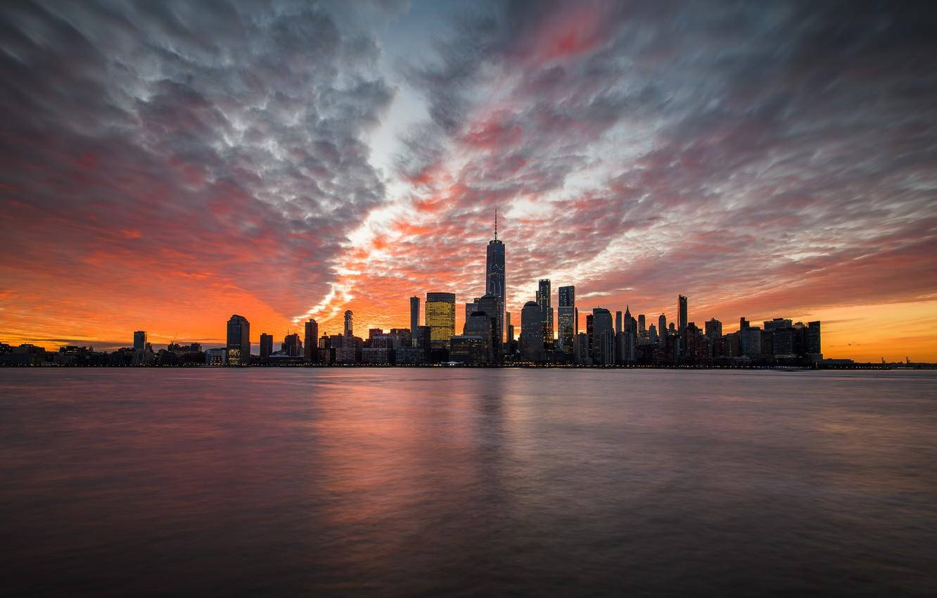 Beautiful New Jersey City Skyline Background