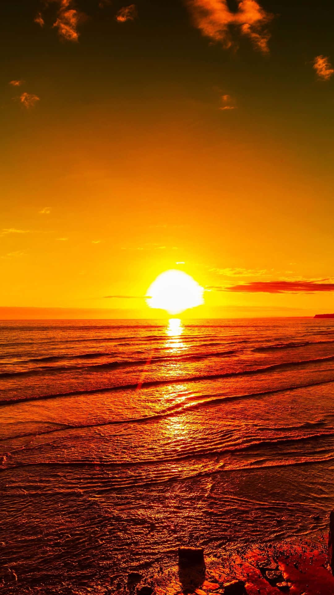 Beautiful Orange Sun Rise Background