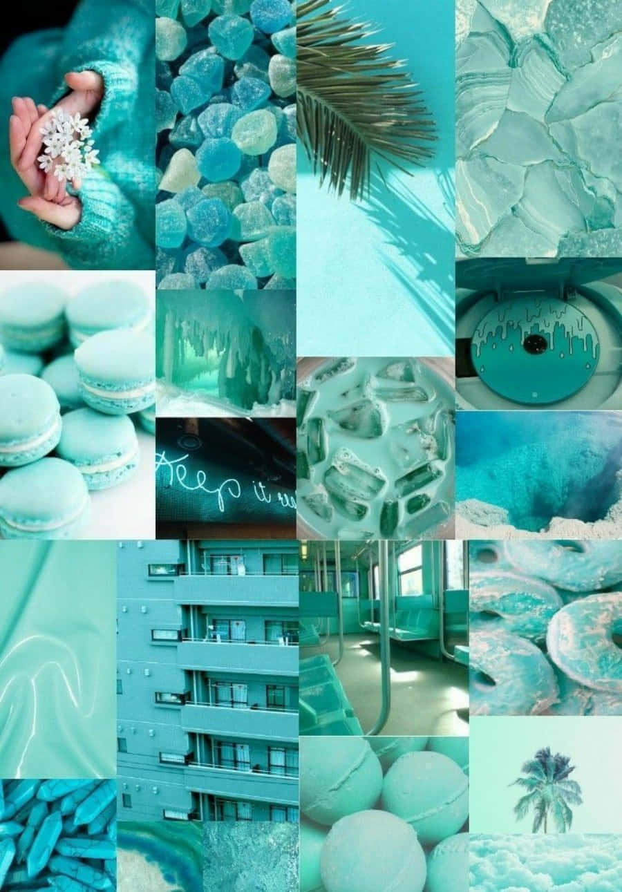 Beautiful Pastel Blue And Green Abstract Gradient Background