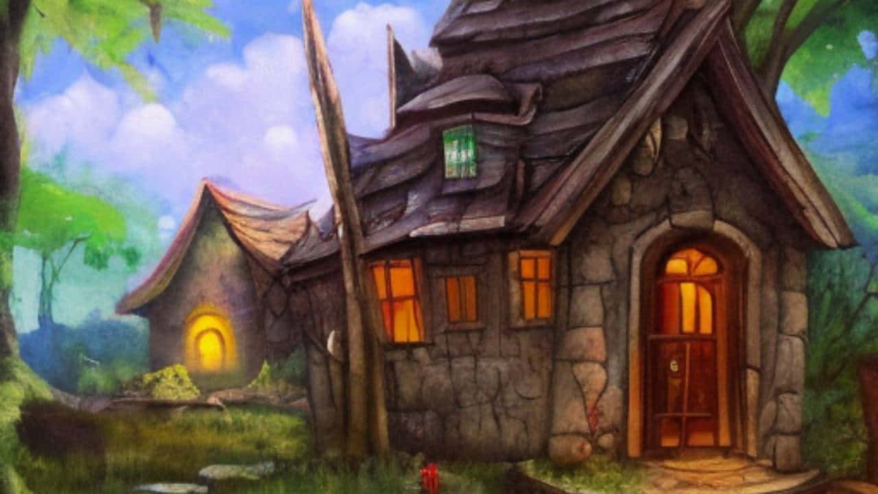 Beautiful Pink Cherry Blossoms In Serene Garden Background