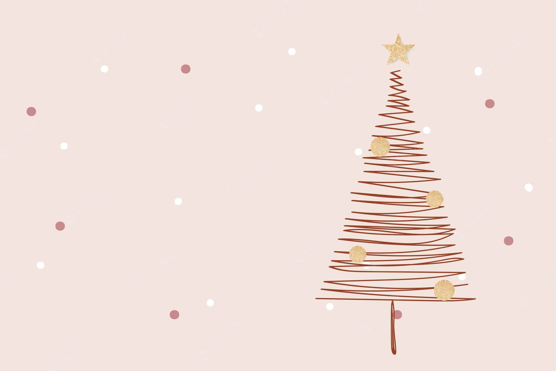 Beautiful Pink Christmas Tree Glittering In Preparation For The Holiday Season Background